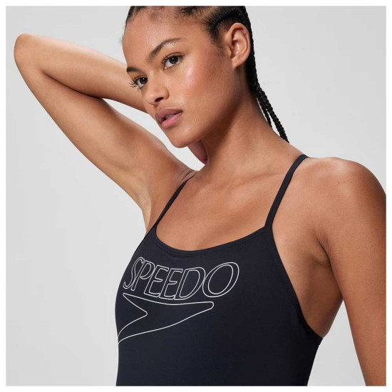Speedo Γυναικείο ολόσωμο μαγιό Endurance+ Logo Thin Strap Swimsuit